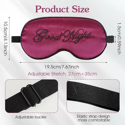 2 Pack Sleep Mask Silk Eye Mask Natural Pure Silk Soft Satin Blindfold with Adjustable Strap Night Eye Sleep Shade Cover for Women Men Travel Sleeping Nap Meditation Blackout (Beige Purple) in Saudi Arabia