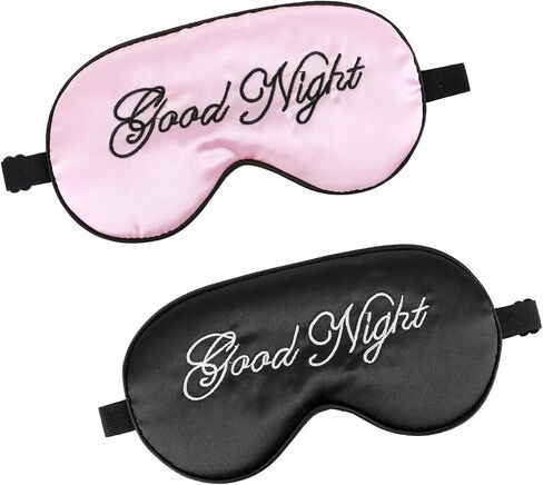 2 Pack Sleep Mask Silk Eye Mask Natural Pure Silk Soft Satin Blindfold with Adjustable Strap Night Eye Sleep Shade Cover for Women Men Travel Sleeping Nap Meditation Blackout (Beige Purple) in Saudi Arabia
