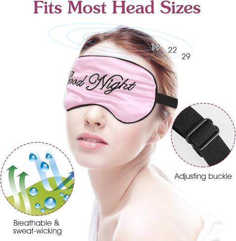 2 Pack Sleep Mask Silk Eye Mask Natural Pure Silk Soft Satin Blindfold with Adjustable Strap Night Eye Sleep Shade Cover for Women Men Travel Sleeping Nap Meditation Blackout (Beige Purple) in Saudi Arabia