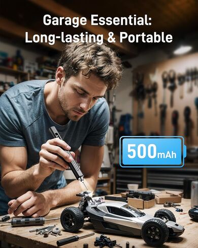 AM ARROWMAX Mini Electric Screwdriver, 4 Torque Settings Precision Screwdriver w/ 34 Magnetic Bits, Magnetic Storage, 5/32''Hex, Repair Tool Set for Phone Camera Laptop Watch (SES) Gray in Saudi Arabia