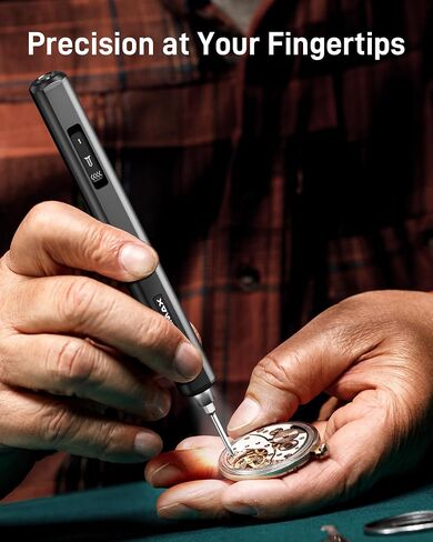 AM ARROWMAX Mini Electric Screwdriver, 4 Torque Settings Precision Screwdriver w/ 34 Magnetic Bits, Magnetic Storage, 5/32''Hex, Repair Tool Set for Phone Camera Laptop Watch (SES) Gray in Saudi Arabia