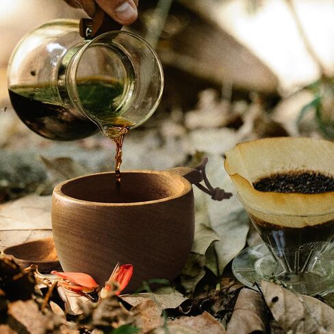 Kuksa，kuksa Wooden Cup Set 8 Oz(225ml)，Handcrafted Traditional，Personalized and Eco-Friendly，Camping, Traveling or Adventure，Easy to carry around，Cool in Saudi Arabia