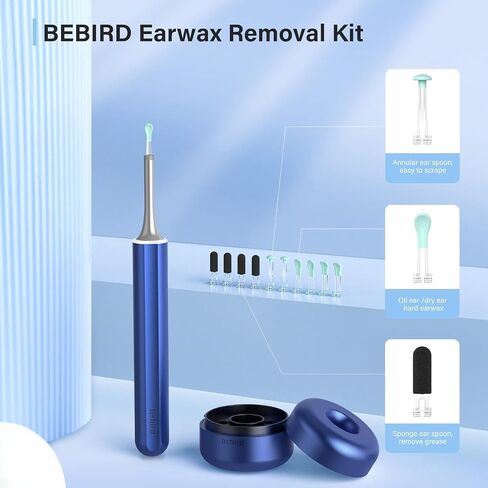 Ear Wax Removal Tool Camera, Ear Wax Removal, Bebird Ear Cleaner with Camera with 1080P Otoscope with Light, Ear Wax Removal Kit with 9 Ear Pick, Ear Camera Compatible for iPhone, iPad, Android Phone in Saudi Arabia