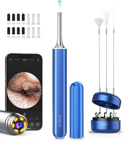 Ear Wax Removal Tool Camera, Ear Wax Removal, Bebird Ear Cleaner with Camera with 1080P Otoscope with Light, Ear Wax Removal Kit with 9 Ear Pick, Ear Camera Compatible for iPhone, iPad, Android Phone in Saudi Arabia