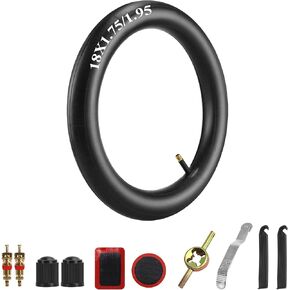 TD Inner Tubes 16'' Inner Tubes Fit 1.75/1.95/2.10/2.125 Bike Tubes with 32mm/1.25'' Straight Schrader Valve Tire Repair Tools for Kid Bike and Mountain Bikes Puncture Proof Heavy Duty, 1pcs
