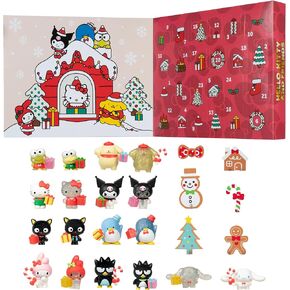 Hello Kitty and Friends Holiday Advent Calendar - 24 Exclusive Items - Seasonal Toys for Kids - Officially Licensed Sanrio Product from Jazwares - Ages 6+