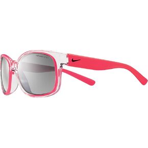 Nike Kids' Spirit Square Sunglasses, Clear/Hyper Punch, One Size