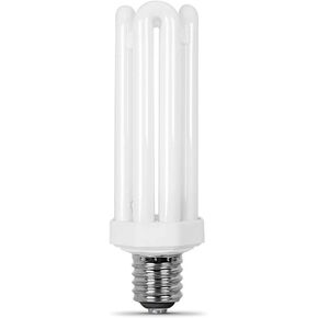 Feit Electric 300-Watt Equivalent CFLNI Quad Tube E26 Base with Mogul Base Adapter Non-Dimmable 65 Watt CFL Light Bulb, Daylight 6500K