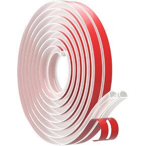 49 Feet Door Weather Stripping Door Seal Strip for Door Frame Gap Filler,Adhesive Door Insulation Strip for Window and Door Soundproofing,Silicone Weatherstripping for Door Window Seal (Black)