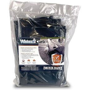 Quick Dam Water Filled, Water Curb diverts flood water, 6.5in high x 10ft long, 1-Pack