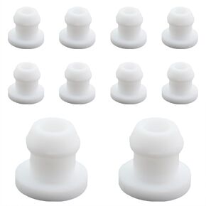10PCS White Silicone Rubber Protective Gaskets Openings Snap on Coil Seal Dust Hole Plugs Electrical Box Wire Protectors for Wiring Connectors Cables Rubber Tubing Drip Irrigation Systems
