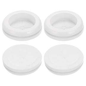 uxcell 6Pcs Rubber Grommets 1-6/8" (45mm) Drill Hole, 1-2/4" (38mm) ID Double Sided Hole Plugs Ring Gasket for Firewall Cable Wire Protecting, White