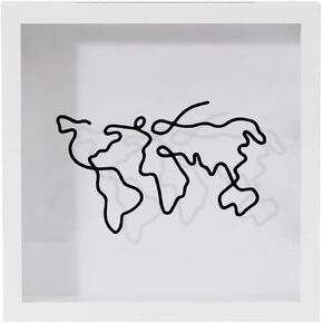 Adventure Archive Shadow Box 8&12Inch Concert Travel Ticket Stub Memory Top Loading Shadow Keepsake Box with Slot On Top,Life in a Shadow Box Travel Gift Frame (White)