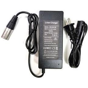 [Verified Fit] 42V 2A for 36V Electric Bike Charger XLR 3-Pin, for Heybike Cityscape, Ecotric Starfish Dolphin Peacedove 20", Swagtron eb6 Fat-tire and More eBikes 36V Lithium Battery Charger