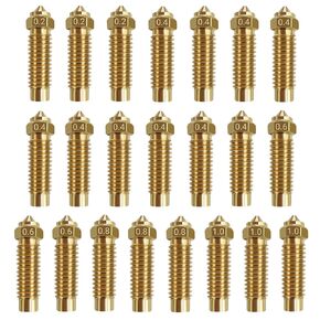 22PCS Barss Nozzles Kit for Neptune 4 Plus, 3D Printer 10PCS 0.4mm and 3PCS 0.2mm, 0.6mm, 0.8mm, 1.0mm Nozzles Kit Only for Elegoo Neptune 4 Plus/Neptune 4 Max