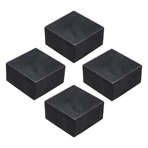 uxcell 4pcs Rubber Anti-Vibration Pads Hard Pad, 50mm Square Vibration Isolation Mats, 25mm Thickness Non-Slip Rubber Blocks, Anti-Skid Anti Noise for HVAC, Compressor, Air Conditioner