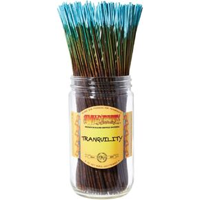 Wild Berry Incense Sticks - Tranquility - Relaxing Citrus Blend with Sandalwood and Amber - Hand Dipped in The USA (100 Count)