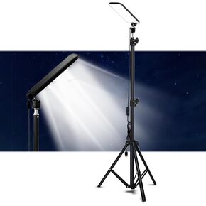 Portable Camping Light,LED Work Lights with Stand,Telescoping Tripod Outdoor Camping Lights,Powered by USB DC 5V-2A,Camping Hook includes
