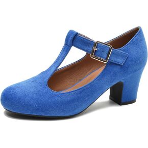 Women's Mary Jane Pumps T-Strap Block Chunky High Heels Ankle Strap Buckle Comfortable Wedding Dress Evening Party Shoes in Kuwait