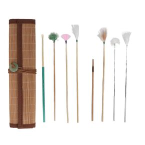 7pcs Ear Digging Spoon Ear Digging Goose Stick Set with Bamboo Mat, Deeply Clean Massage Relaxing Ear Wax Removal for Ear Care Adult Children