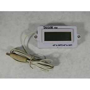 Taylor - 9000030 9940 Panel-Mount LCD Thermometer with Remote Probe; -40-150C/-40-300F