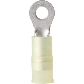 ANCOR MARINE GRADE 230224 Electrical Nylon Insulated Double Crip Funnel Entry Ring Terminals with Insulation Grip (12 to 10-Gauge, Size 1/4 Screw, 4-Pack)