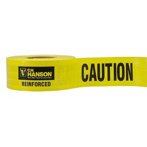 C.H. Hanson 16030 Yellow Caution Barricade Tape, Reinforced, 5 mil, 500 ft (Single Pack)