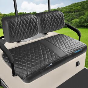 Yamaha G2 G9 G16 G19 G22 Seat Cover, Golf Cart Front Seat Cover OEM Ordinary Seat Cushion, Thick Vinyl Leather Comfortable/Breathable, No Need Any Tools or Detaching Armrests