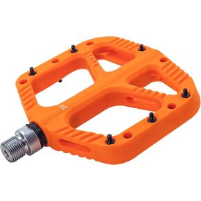 Mountain Bike Pedals, Non-Slip MTB Nylon Pedals, 9/16" Bicycle Pedals, Wide Flat Platform and Lightweight Pedals