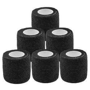 Self Adhesive Bandage - YONGDA 6pcs 2in x 5 Yards Black Breathable Cohesive Bandage Wrap Self Adherent Elastic Bandage for Athletic First Aids