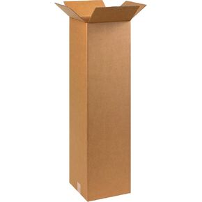 PARTNERS BRAND 10 x 10 x 38 Corrugated Cardboard Boxes, Tall 10"L x 10"W x 38"H, Pack of 25 | Shipping, Packaging, Moving, Storage Box for Home or Business, Strong Wholesale Bulk Boxes