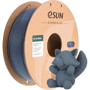 eSUN Matte PLA Filament 1.75mm, 3D Printing PLA Filament 1.75mm Dimensional Accuracy +/- 0.03mm, 1kg Carboard Spool (2.2lbs) for Most FDM 3D Printers,Dark Grey