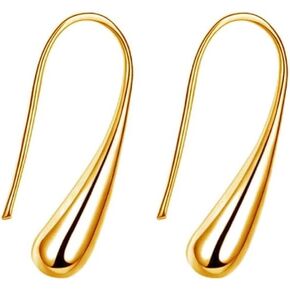 Silver Simple Water Drop Earrings for Women Teen Girls Small Sterling Sliver Plated Classic Dangle Hoop Earring Thread Drop Earrings Fashion Costume Jewelry in Saudi Arabia