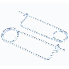 Steel Brooch Shape Cotter Safety Pins Spring Pin， Quick Lock Brooch Locking Fastener for Farm Lawn Garden Hitch (Size:3.2X64mm,8pcs)