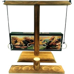 Hook and Ring Game | Ring Toss Game for Adults - Get Into The Halloween Spirit with a Fast-Paced Handmade Wooden Shooting Ladder Set - Indoor or Outdoor Fun with Friends and Family,Halloween Games in Saudi Arabia