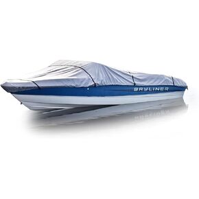 Budge BM-631-X6 600 Denier Center Console V-Hull Mooring Boat Cover Gray 20'-22' Long (Beam Width Up to 106") Waterproof, UV Resistant
