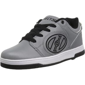 Heelys Girls Voyager Tennis Shoe, Grey Reflective/Black, 6 Little Kid