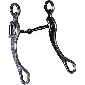 Western AL Engraved Snaffle Long Shank Bit