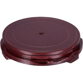 PATIKIL Planter Display Stand, 5.9 Inch Dia Round Bonsai Base Imitation Wood Style Home Decor Display for Table Lamp Teapot Base