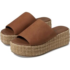 Free People Women's Harbor Raffia Flatform Platform, Black, 8
