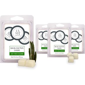 Scented Soft Soy Wax Melts - Baja Cactus Oasis 4 Pack - 24 Cubes - Vol #241