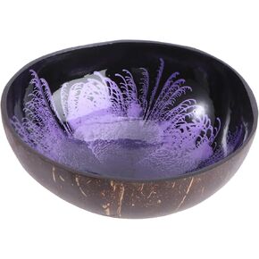 Natural Coconut Shell Bowl Storage Bowl Candy Container Nut Holder Decorative Bowl Pattern Coconut Shells for Snacks Nuts and More