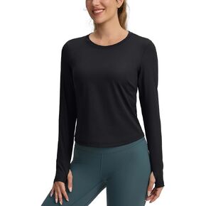 Long Sleeve Workout Tops for Women Lightweight Running Shirts Quick Dry Athletic Shirts Active Exercise in Kuwait