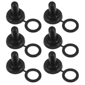 ULTECHNOVO 20Pcs Waterproof Toggle Switch Cap, Plastic Marine Toggle Switch Cover, Switch Waterproof Cap Toggle Replacement Parts, Boot Cap Cover for Car Auto Boat, Black