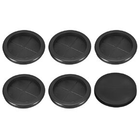 uxcell 6Pcs Rubber Grommets 3-1/8" (80mm) Drill Hole, 2-3/4" (70mm) ID Single Sided Hole Plugs Ring Gasket for Firewall Cable Wire Protecting, Black