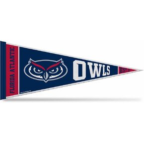 Rico Industries NCAA Florida Atlantic Owls Rally 12" x 30" Felt Wall Décor Pennant - Great for Home/Bed Room/Man Cave Décor