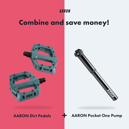 AARON - دواسات بلاستيكية ترابية محامل كروية صناعية - غير قابلة للانزلاق مع قبضة علوية وتصميم مسطح - دواسات منصة للدراجات الترابية والدراجات الإلكترونية والدراجات الجبلية (MTB) ودراجات الرحلات وغيرها الكثير in Saudi Arabia