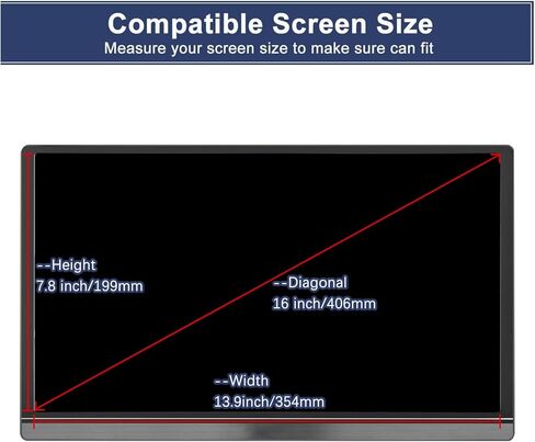 23 inch monitor screen protector anti glare blue light filter Compatible With 23" HP/Acer/LG/Asus/Dell/Lenovo/SAMSUNG With 16:9 Aspect Ratio Screen Eye Protection Reduce (20" L x 11.3" W) in Saudi Arabia