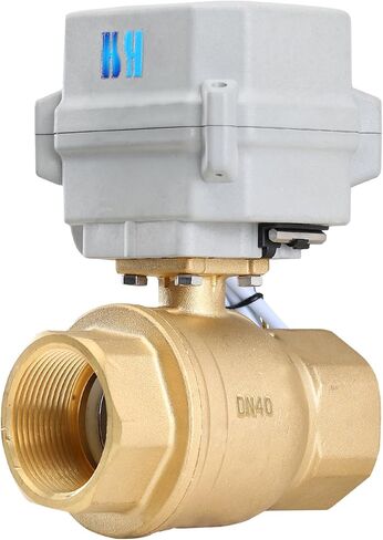 2 طريقة 1-1/2 بوصة 110-230VAC NPT نحاس تشغيل/إيقاف إرجاع تلقائي للوضع الكهربائي صمام كروي مزود بمحرك in Kuwait