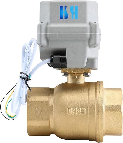 2 طريقة 1-1/2 بوصة 110-230VAC NPT نحاس تشغيل/إيقاف إرجاع تلقائي للوضع الكهربائي صمام كروي مزود بمحرك in Kuwait